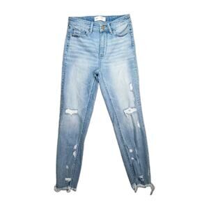 Buckle BKE Parker High Rise Ankle Skinny Jeans Size 24 Distressed Universal Fit